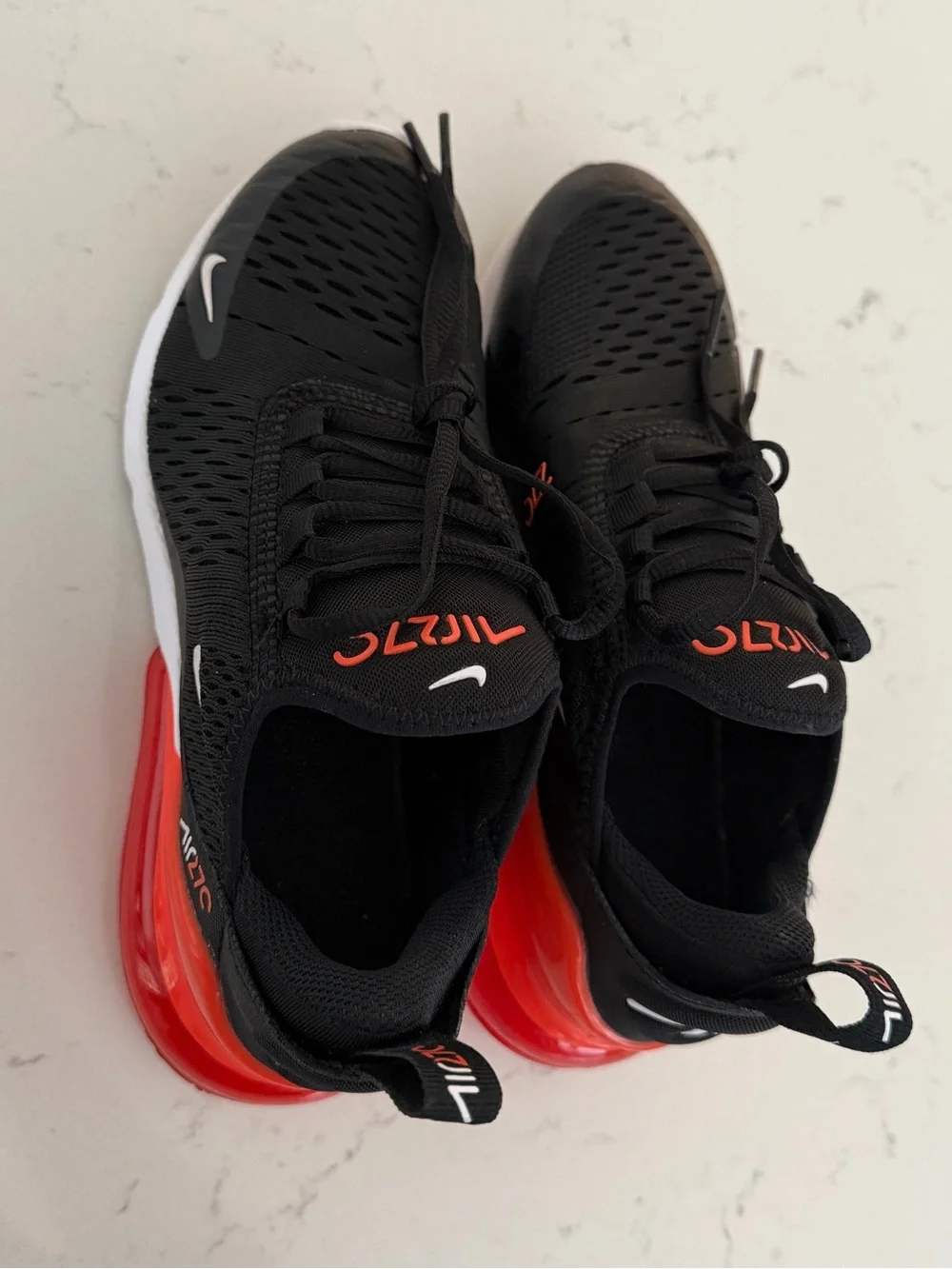 Nike Boy’s Black and Red 270 Sneakers